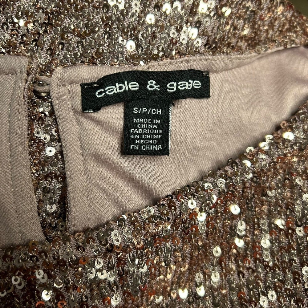 Pink Sequined Shirt Size S - Picture 5 of 5